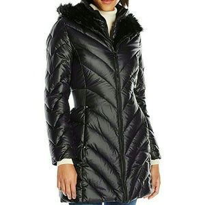 Women's Down-3/4 Down with Faux Fur Spill Out XL